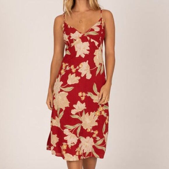 Amuse Society Bravado Midi Dress Red - Picture 1 of 11